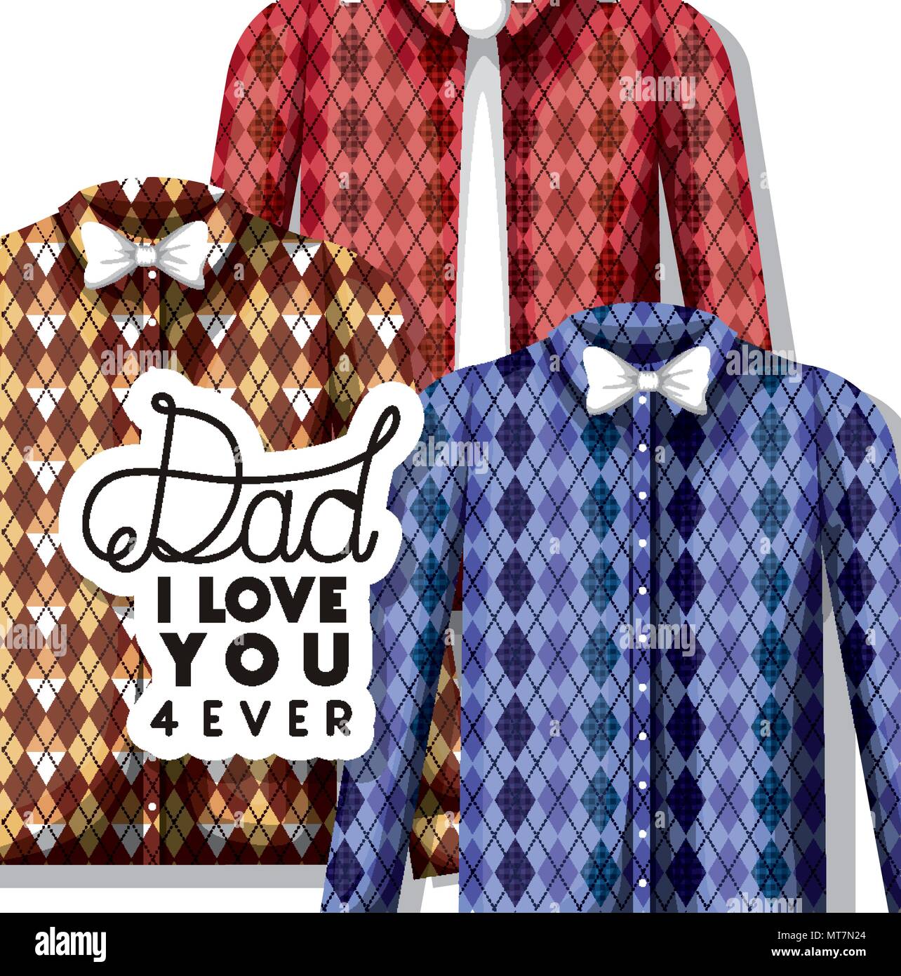 happy fathers day card with elegant shirts Stock Vector Image & Art - Alamy