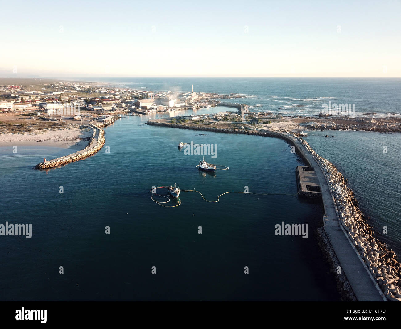 Aerial of Lamberts Bay South Africa Stock Photo Alamy