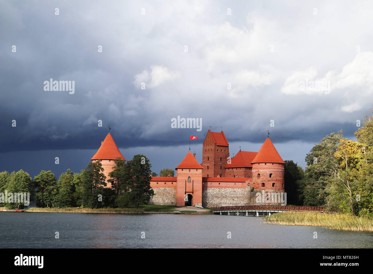 Trakai Castle, Lake Galve, Vilnius, Lithuania, Europe Stock Photo