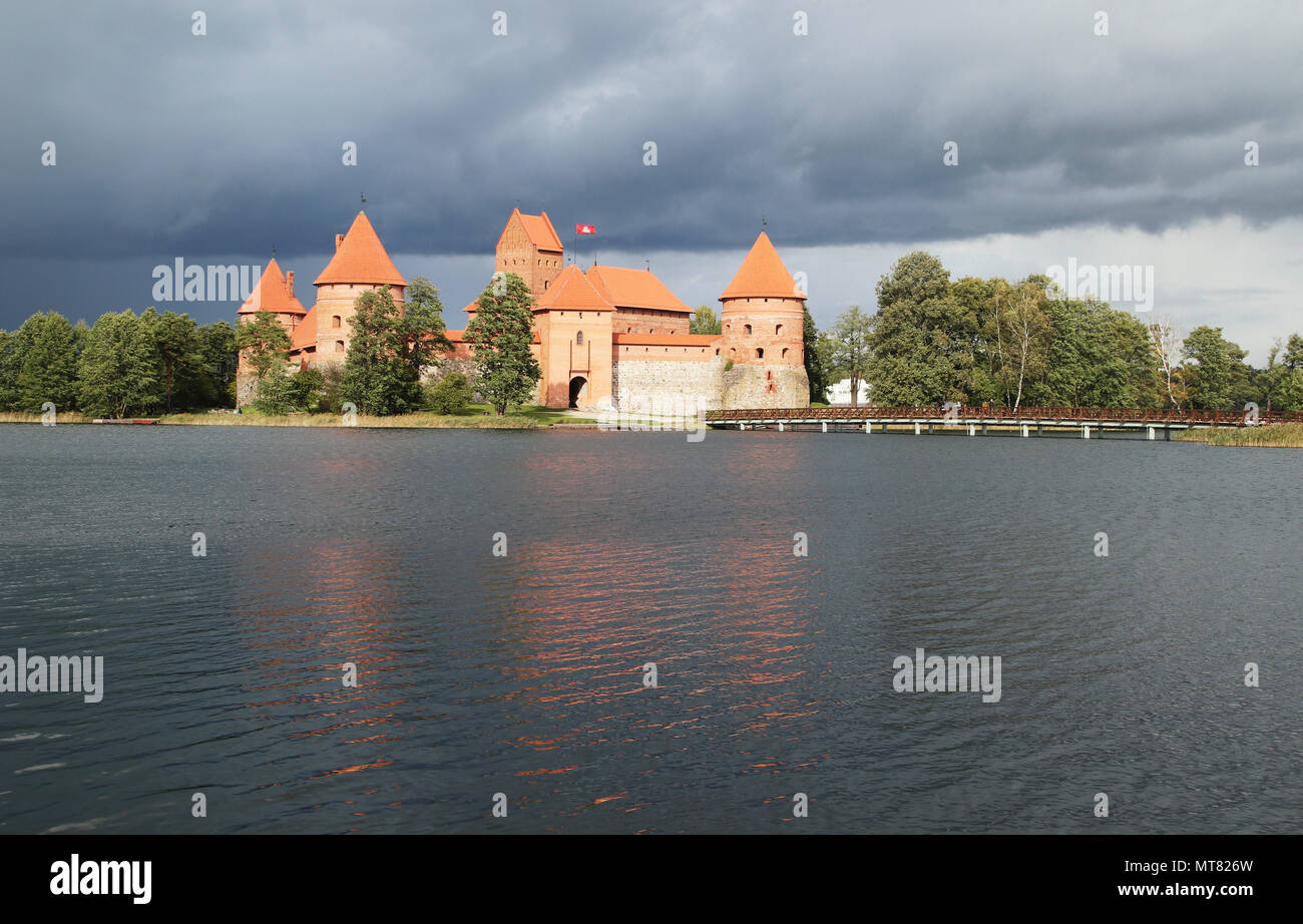 Trakai Castle, Lake Galve, Vilnius, Lithuania, Europe Stock Photo