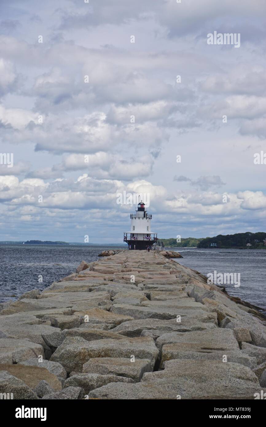 South Portland, Maine, USA Spring Point Ledge Light (1897) marks an