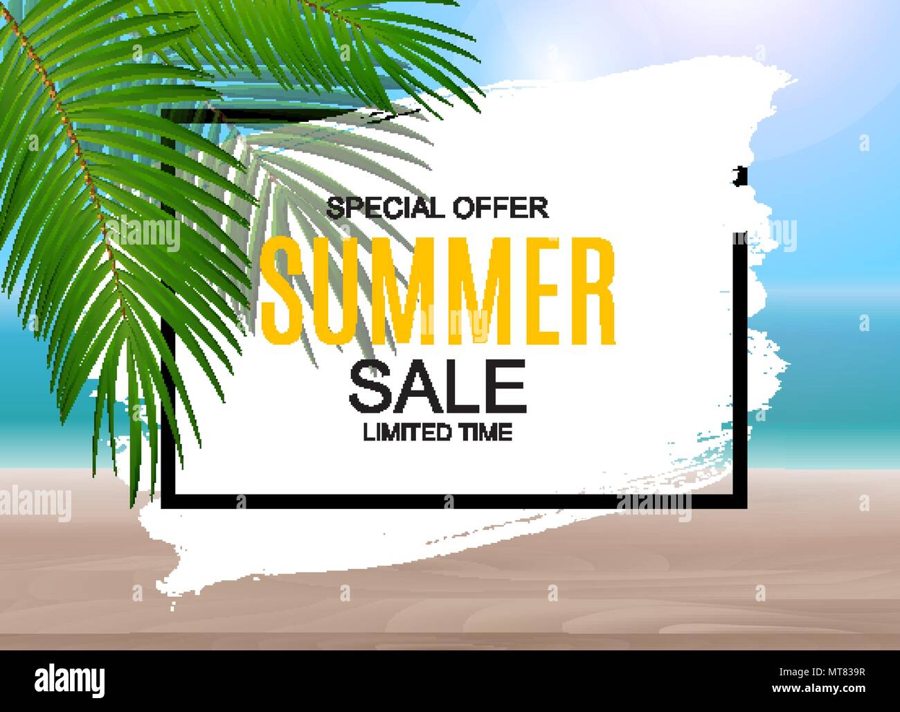 Summer Sale concept poster background. Vector Illustration Stock Vector ...
