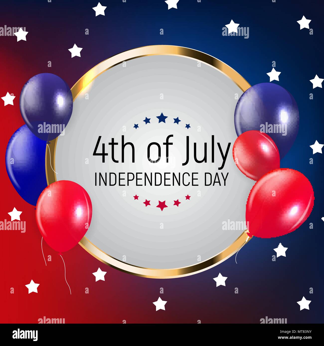 Fourth of July, Independence day of the United States. Happy Birthday
