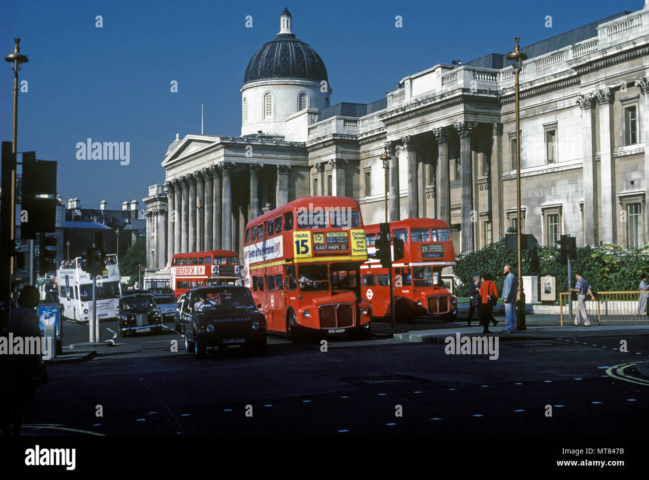 1988 HISTORICAL NATIONAL GALLERY NORTH TERRACE TRAFALGAR SQUARE LONDON ENGLAND UK Stock Photo