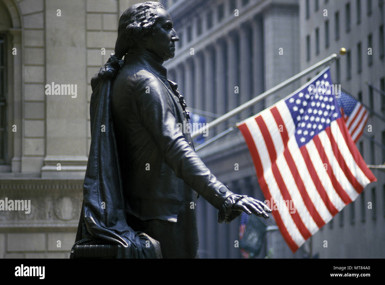 1988 HISTORICAL WASHINGTON STATUE FEDERAL HALL WALL STREET