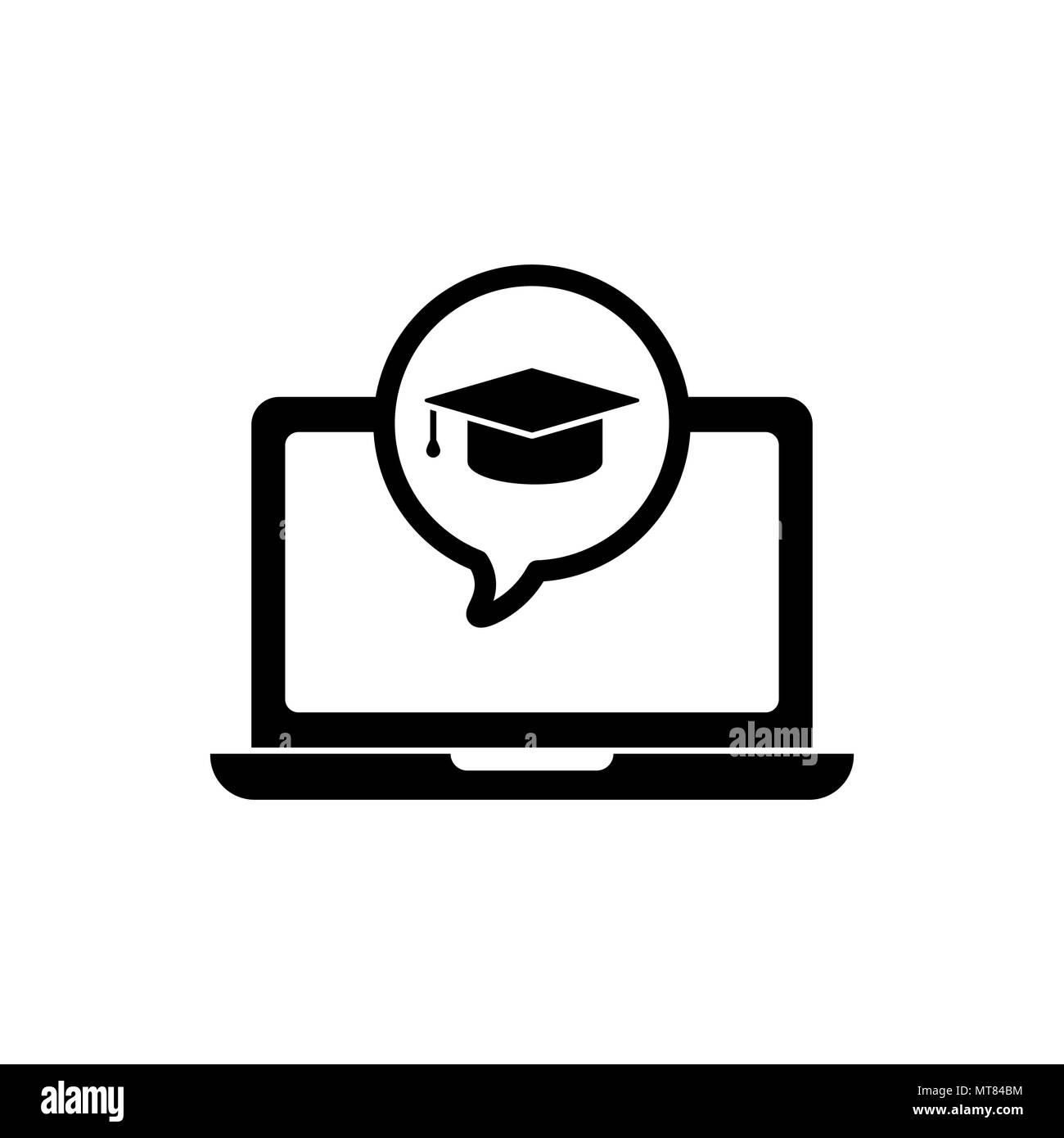 E-learning icon. Simple distance education symbol Stock Vector Image
