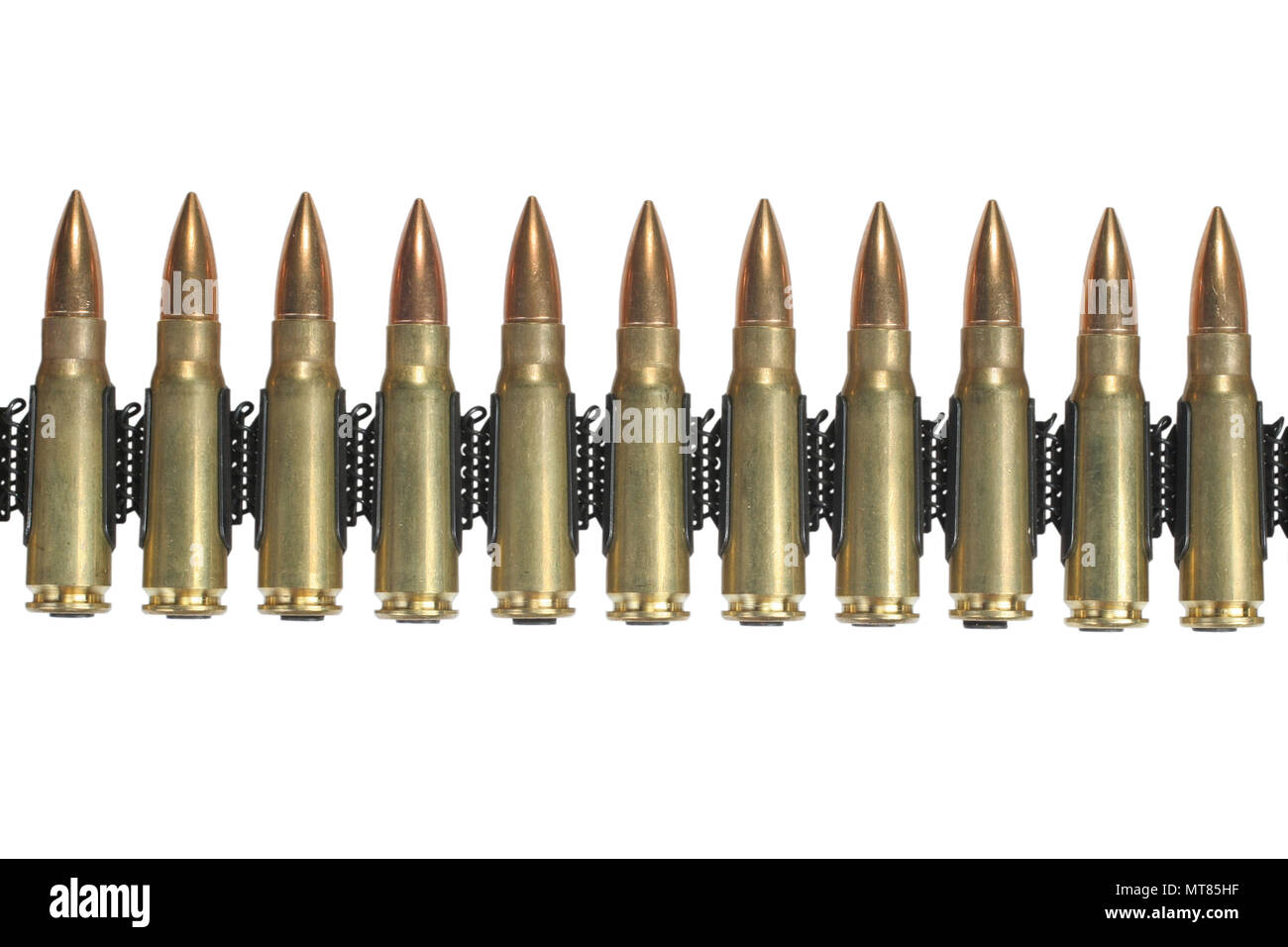 ammunition belt on white background Stock Photo Alamy