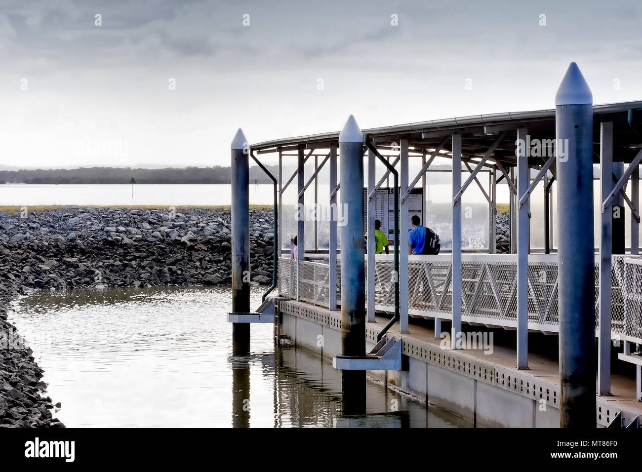 Main landing stage on the mainland for the ferries arriving and