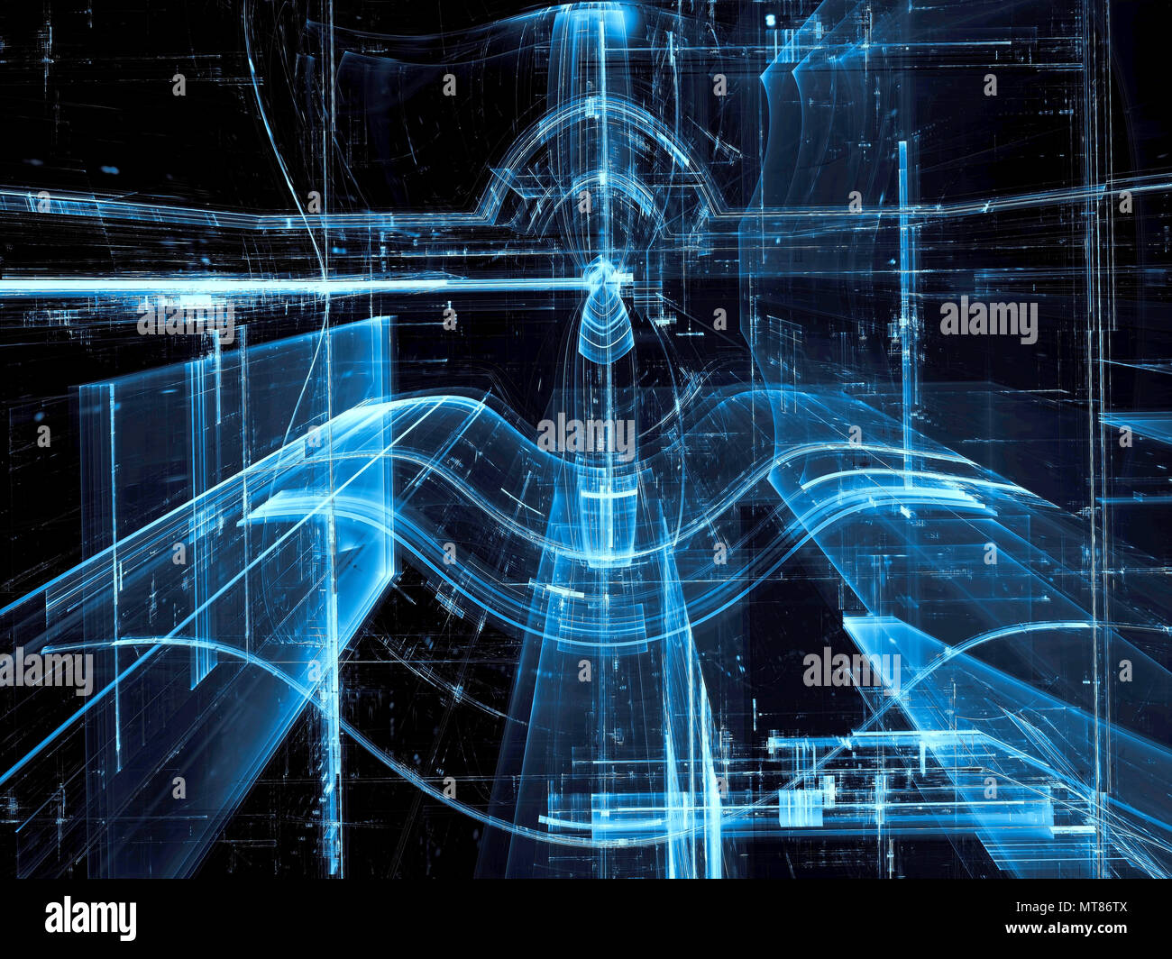 Glass tunnel - abstract digitally generated image Stock Photo - Alamy