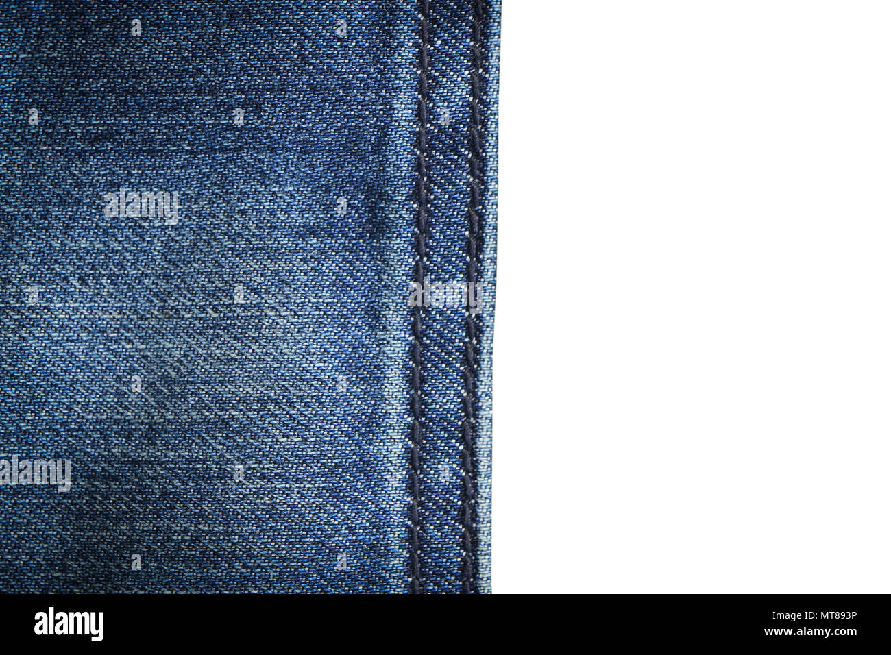 Close up blue jeans texture background isolated with space use for texts display Stock Photo