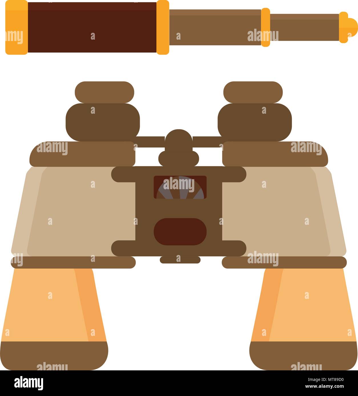 Classic Binocular Line Icon Stock Vector Image & Art Alamy