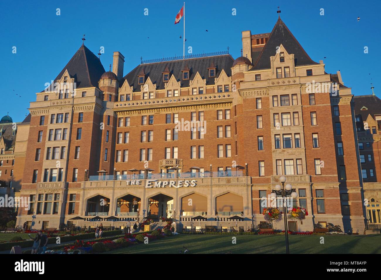 Victoria, British Columbia, Canada: Tourists and travelers visit the