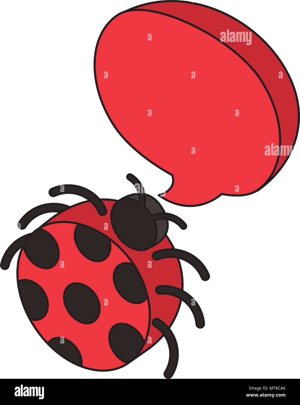ladybug virus speech bubble isometric Stock Vector