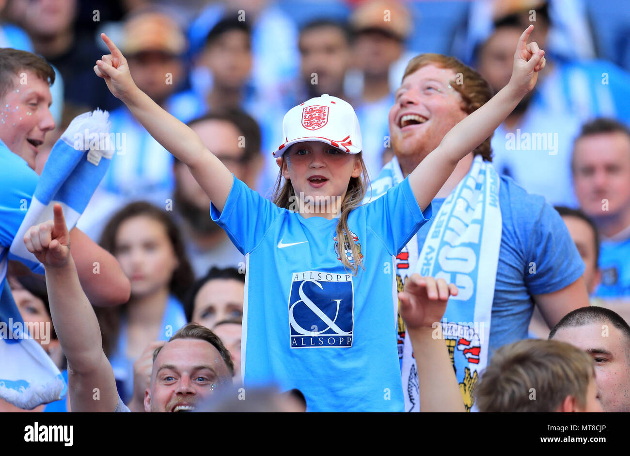 Coventry City fans in the stands prior to the Sky Bet League Two Final ...