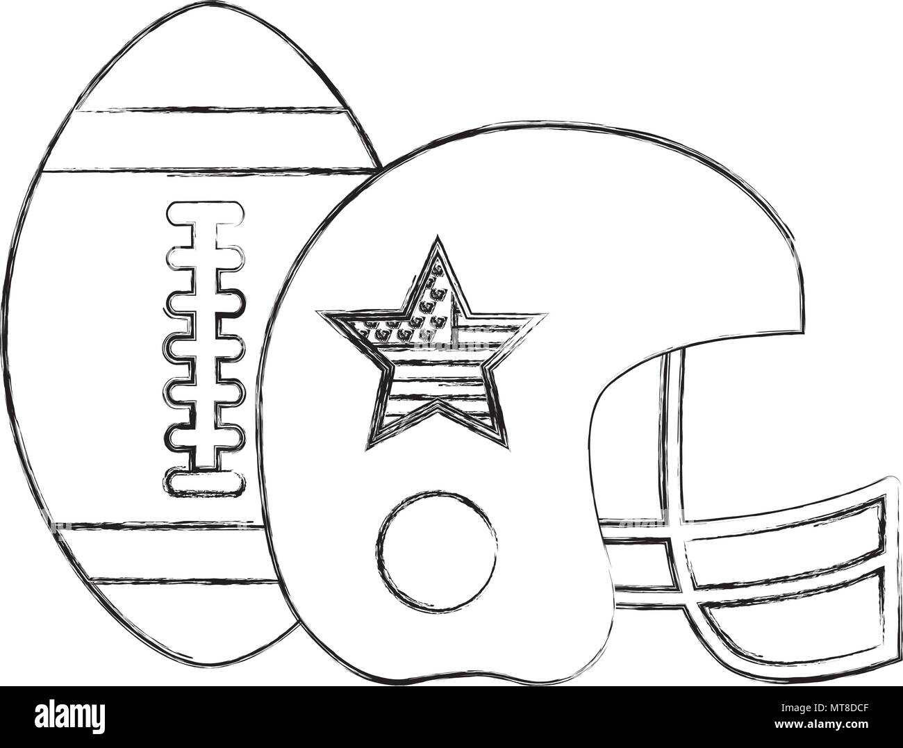 american football helmet and ball Stock Vector Image & Art - Alamy