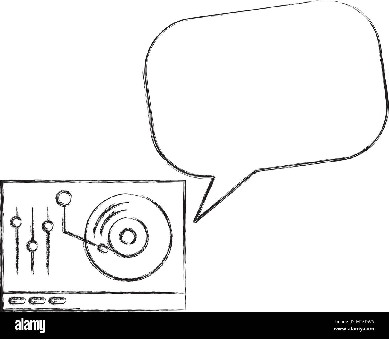 Lp Player Drawing Lp player Stock Vector Images - Alamy
