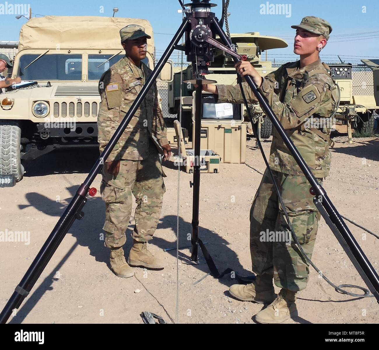 Shortly after returning from Iraq to Fort Hood, the Army's 57th  Expeditionary Signal Battalion supported the operational test of a  line-of-sight radio during NIE 17.2, conducted in July at Fort Bliss, Texas.