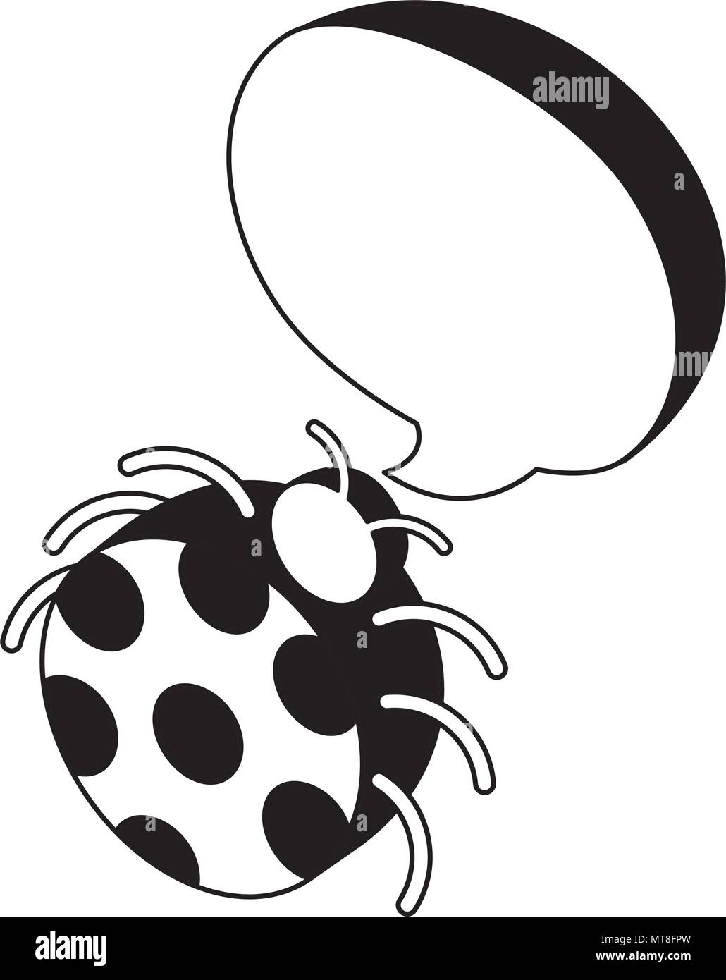 ladybug virus speech bubble isometric Stock Vector