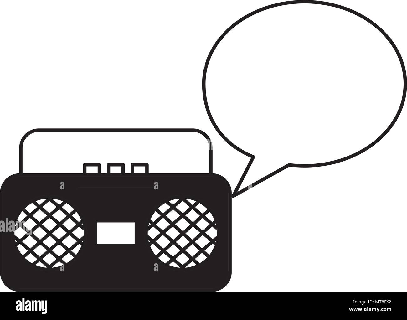 radio speech bubble vintage style Stock Vector Image & Art - Alamy
