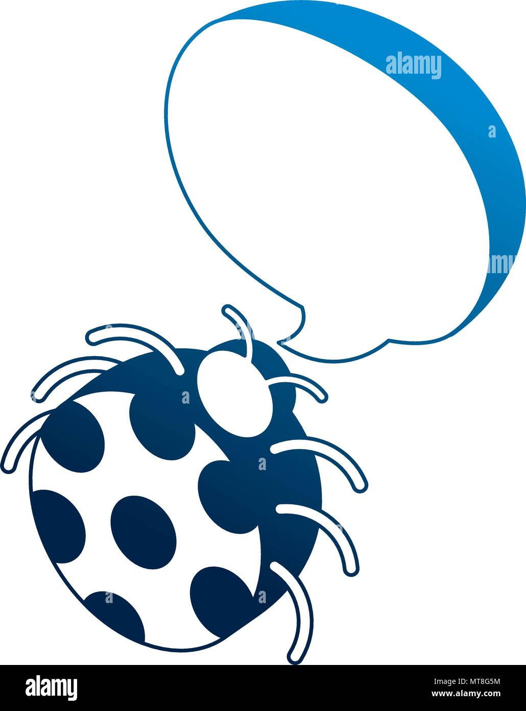 ladybug virus speech bubble isometric Stock Vector