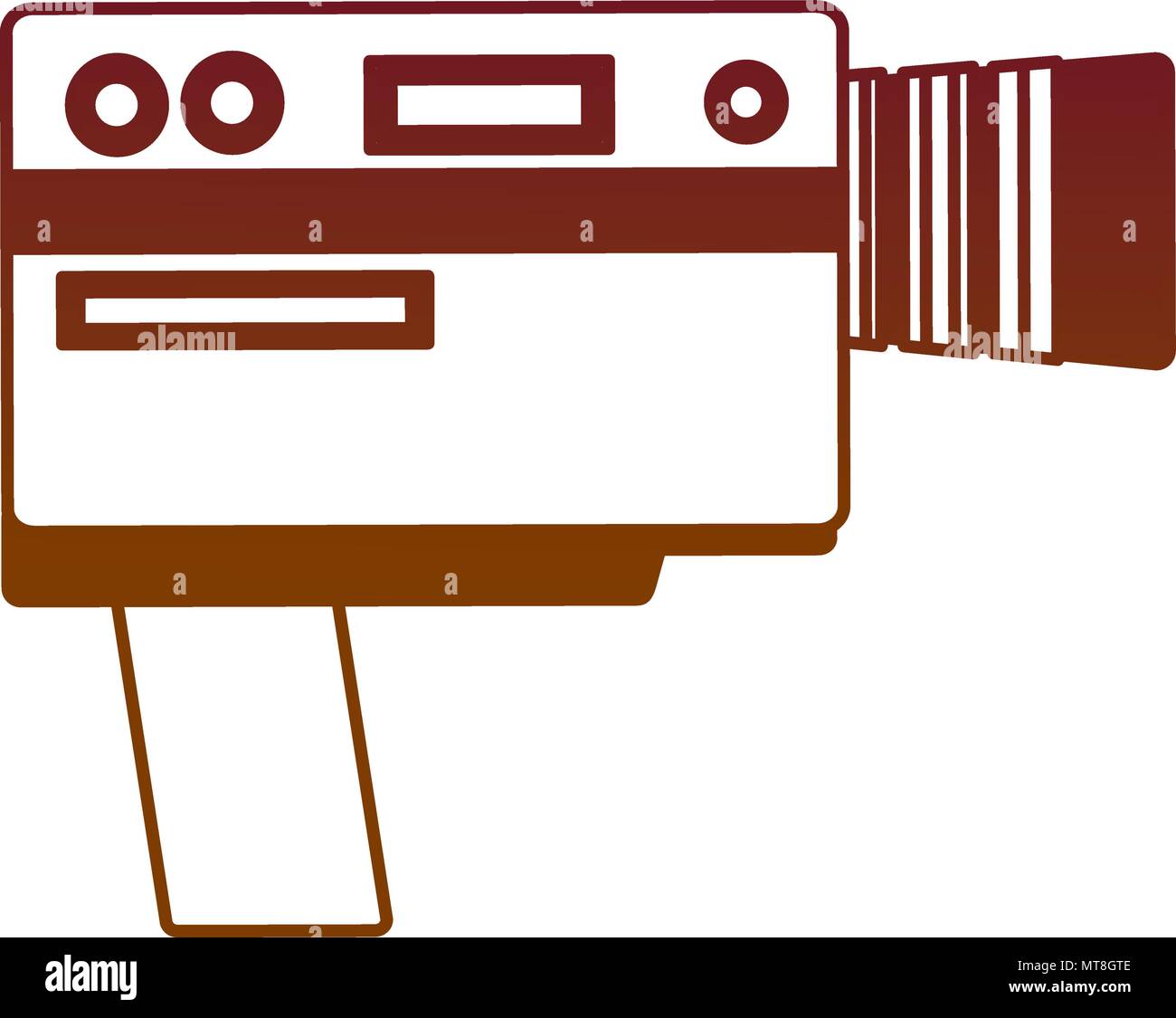 video camera device vintage image Stock Vector
