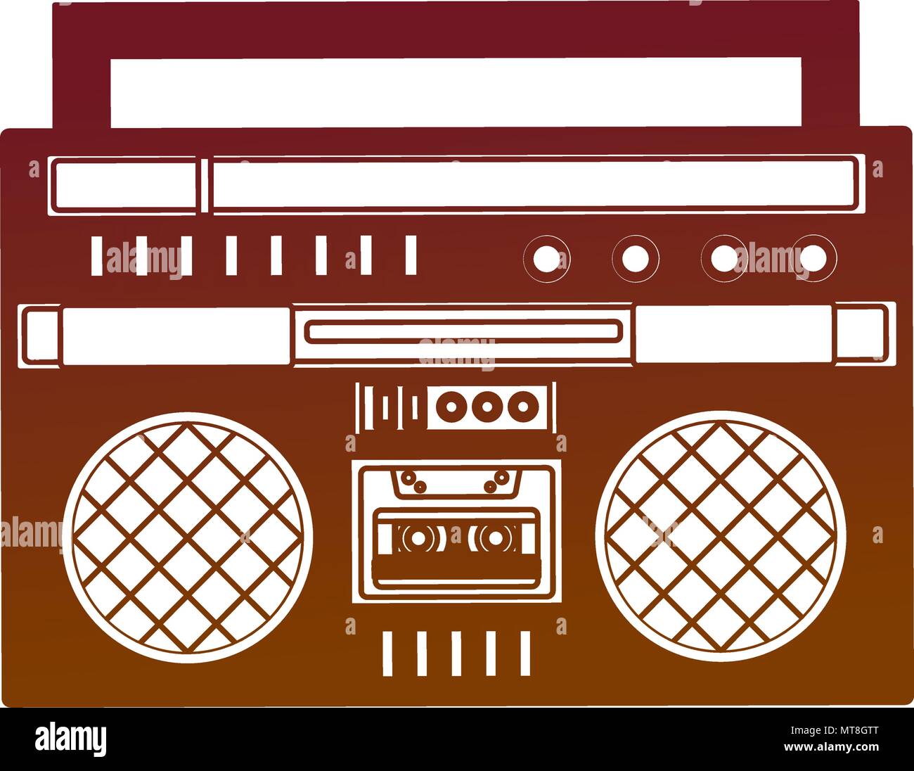 cassette radio player device retro vintage Stock Vector Image & Art - Alamy