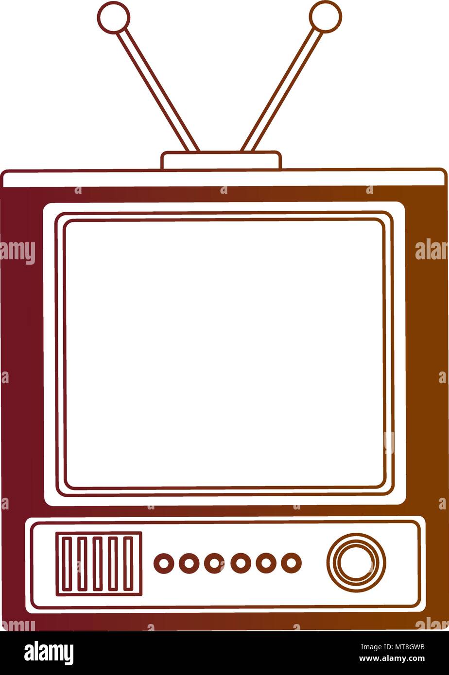 retro television vintage device image Stock Vector Image & Art - Alamy