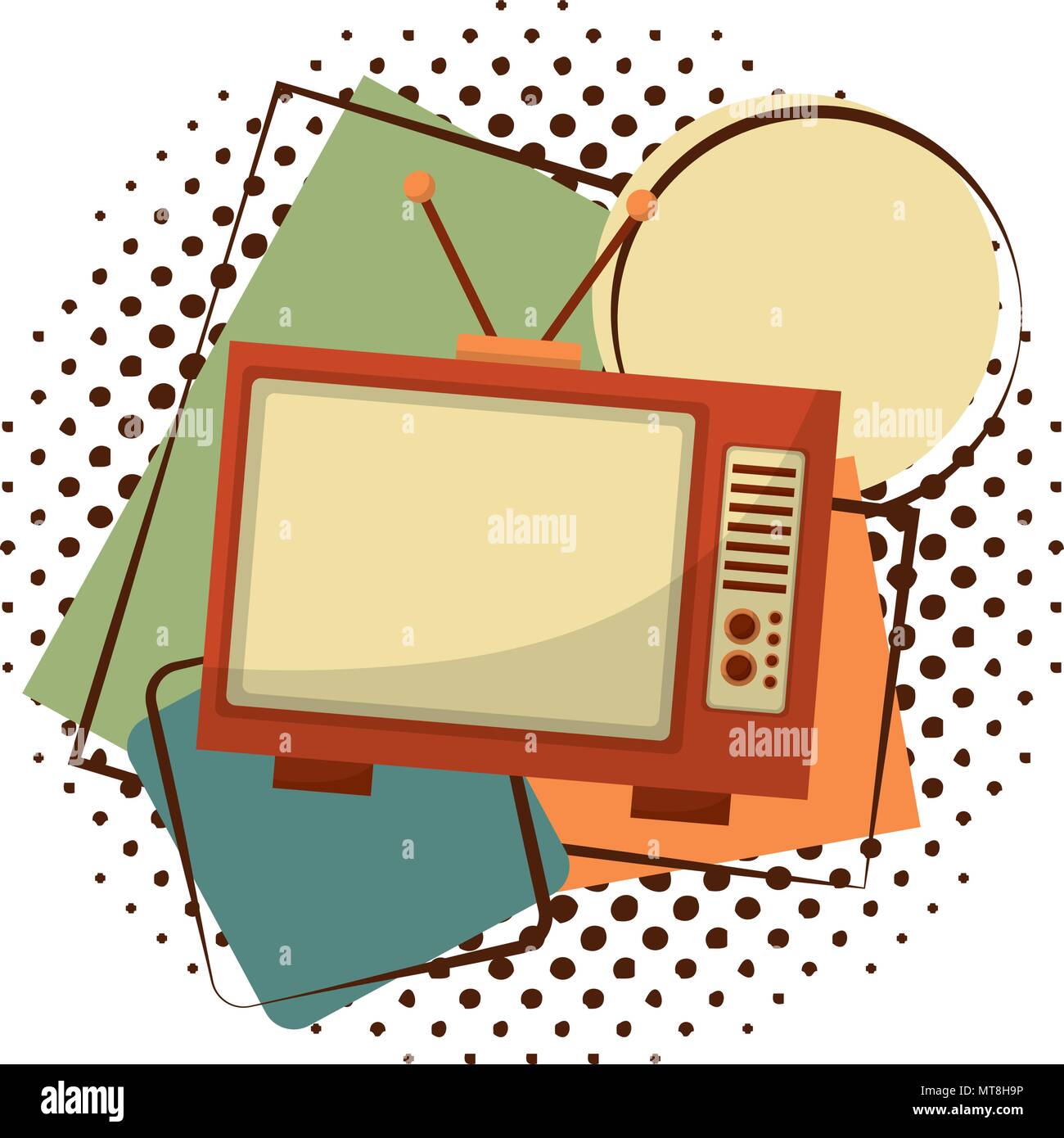 tv old retro style Stock Vector Image & Art - Alamy