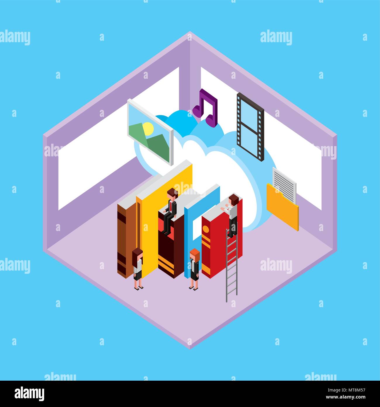 people cloud computing storage Stock Vector Image & Art - Alamy
