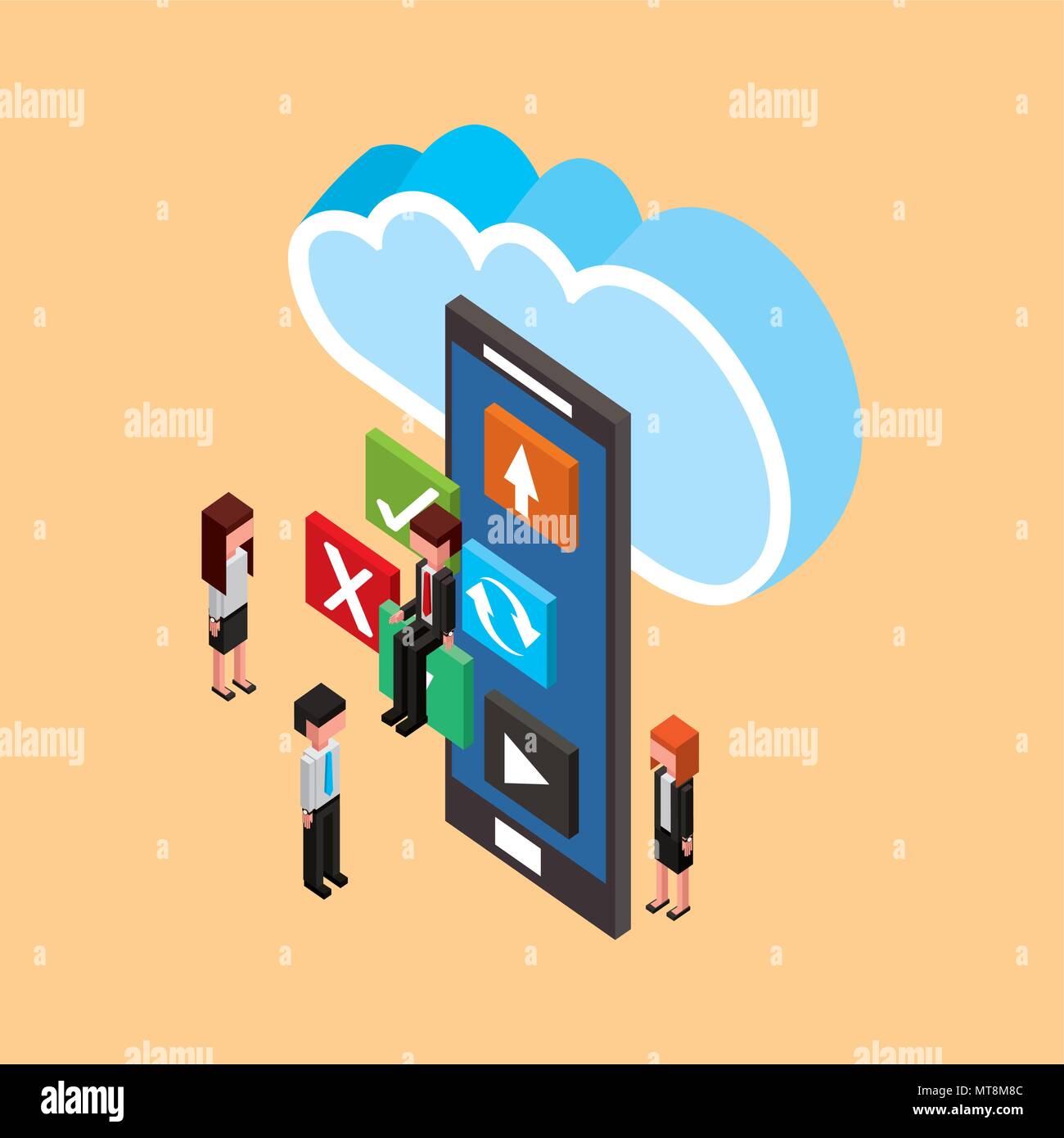 people cloud computing storage Stock Vector Image & Art - Alamy