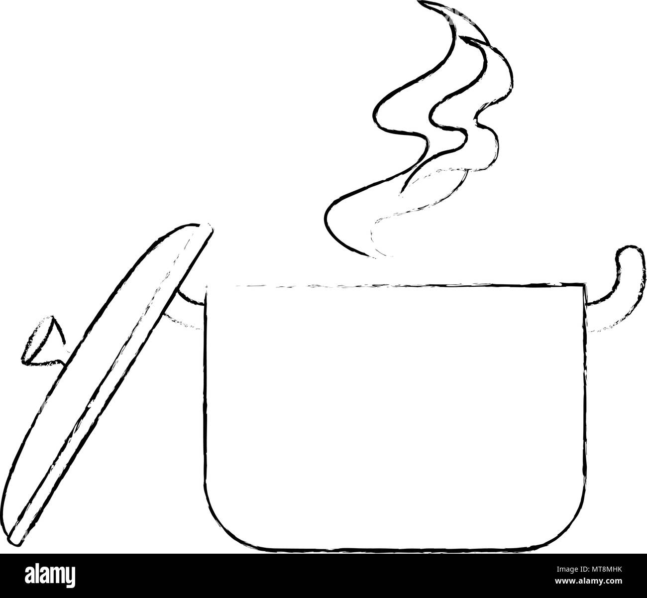 Boiling water in the pot illustration Stock Vector Image & Art - Alamy