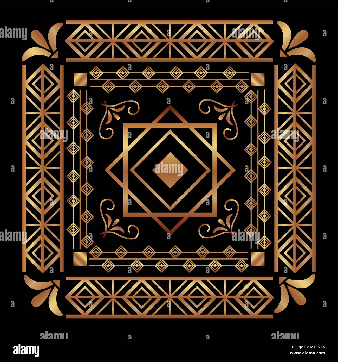 art deco frames and borders Stock Vector Image & Art Alamy