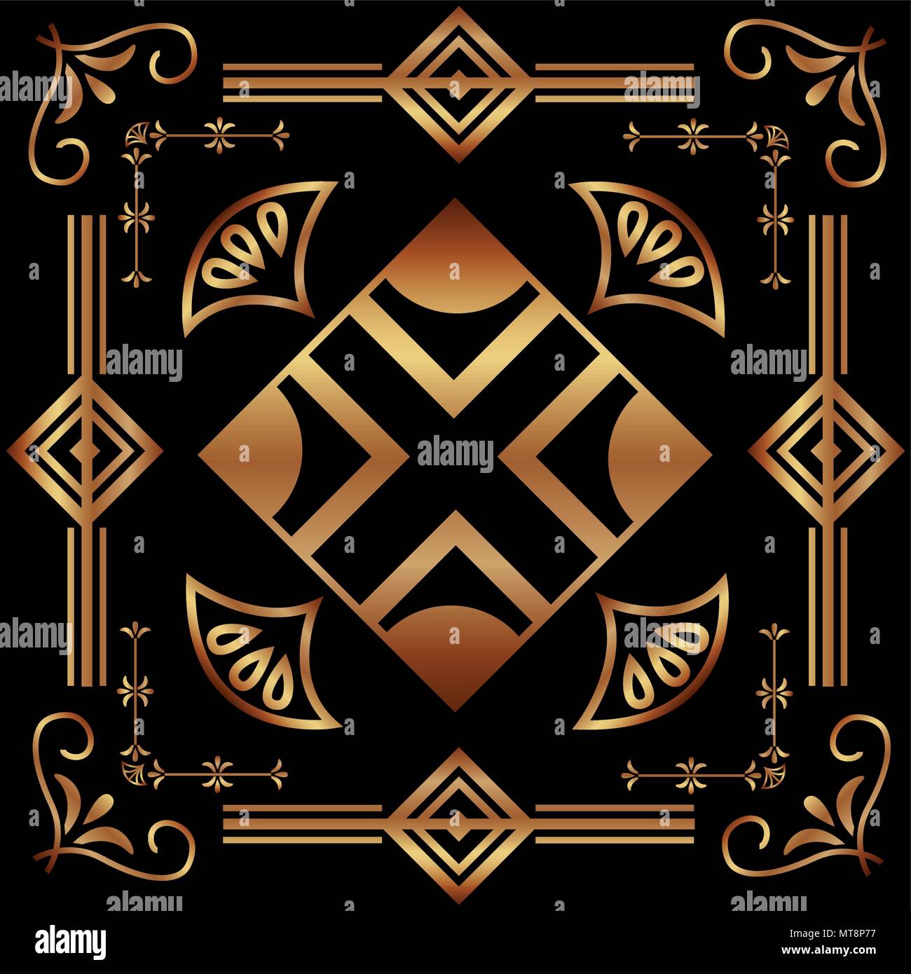 art deco frames and borders Stock Vector Image & Art Alamy