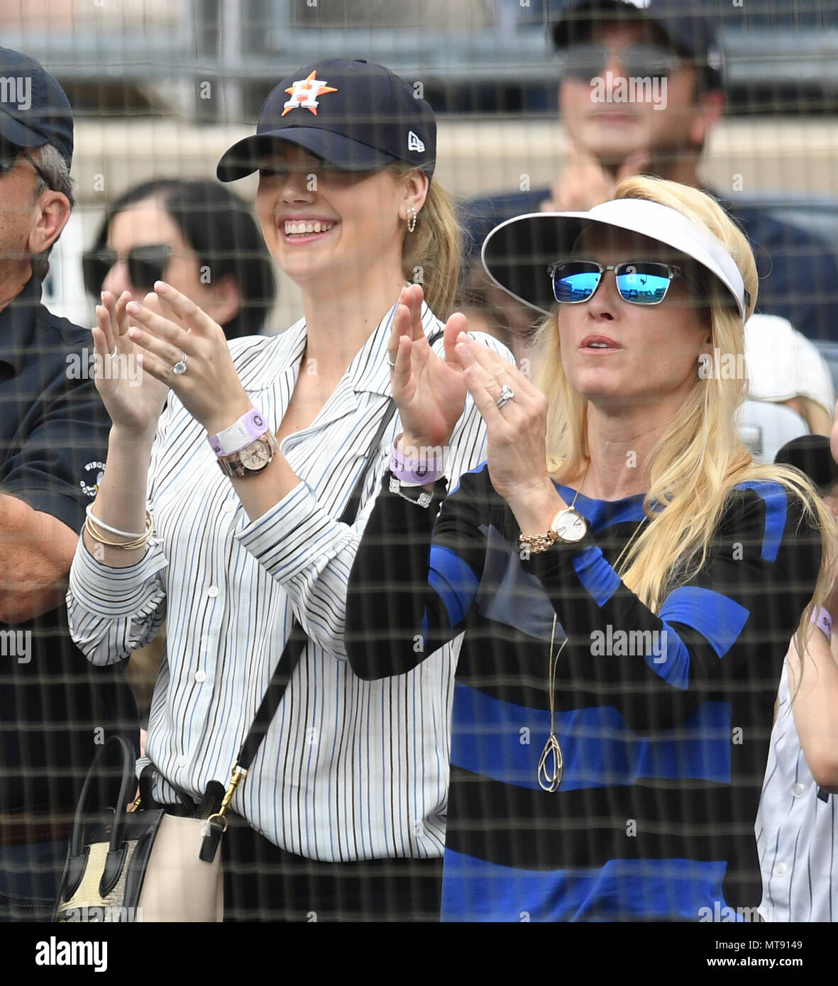 Kate Upton attends New York Yankees vs Houston Astros game at Yankee  Stadium in New York