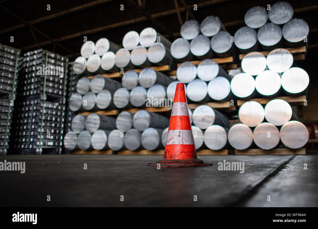 Production of aluminium at TRIMET Aluminium SE in Essen, North Rhine