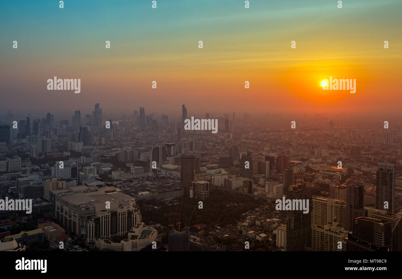 beautiful sunset in Bangkok Thailand Stock Photo Alamy