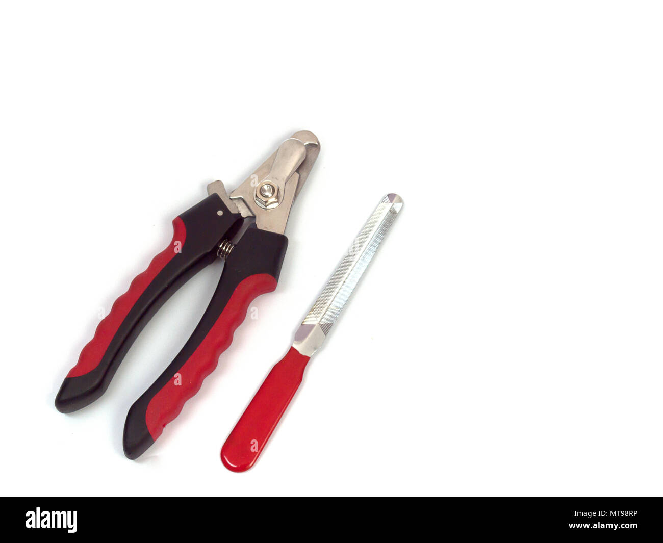 Dog nail clippers , Placed on a white background Stock Photo
