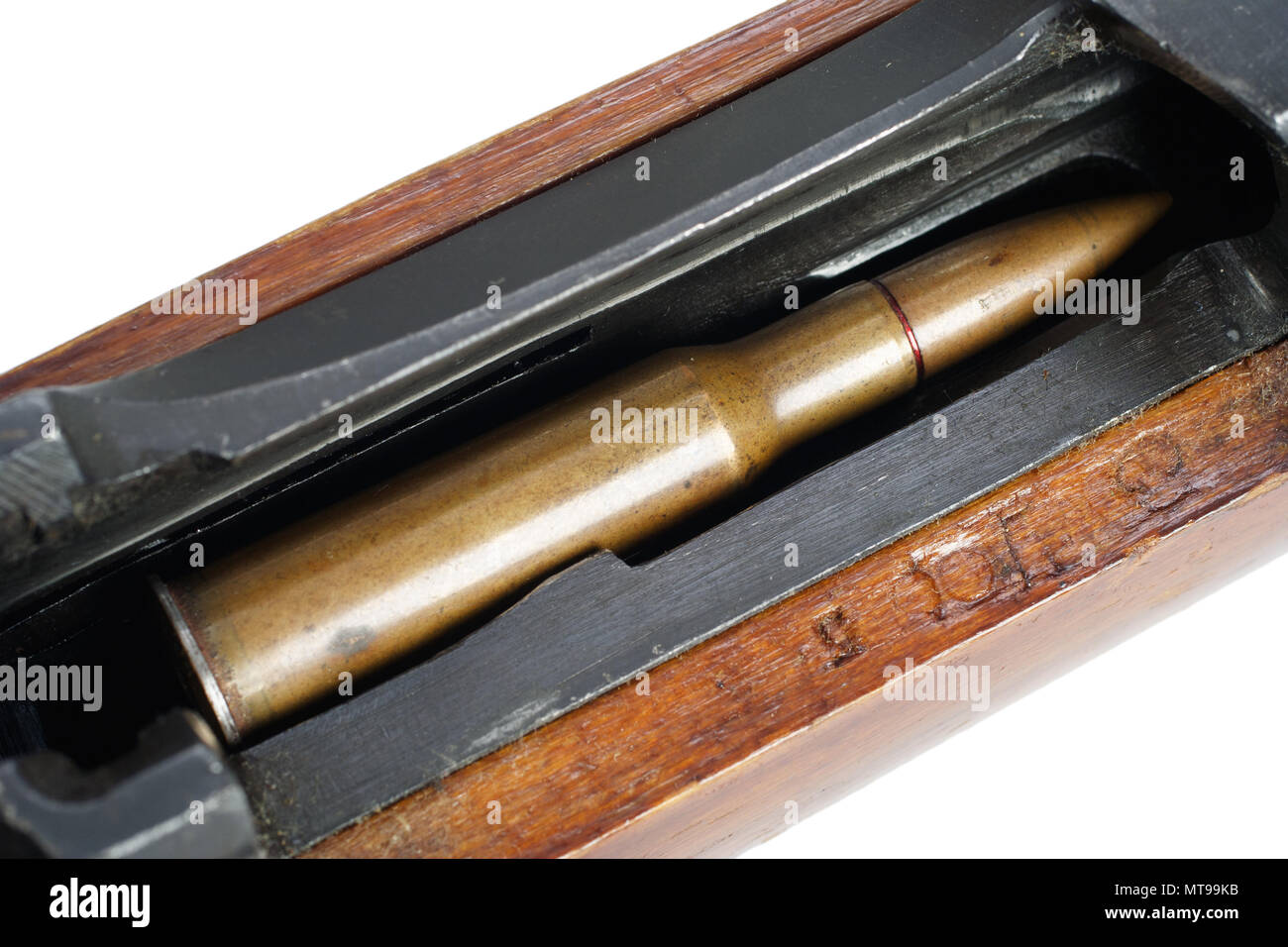 cartridge in the receiver boltaction rifle Stock Photo Alamy