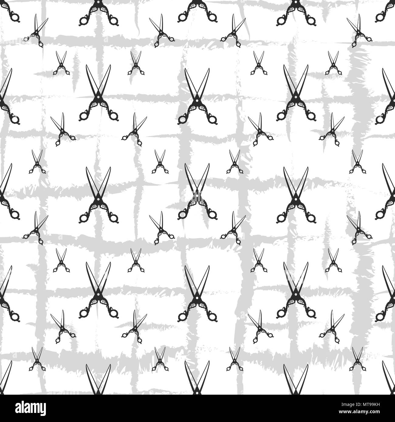 Scissors pattern tile background seamless vintage barber shop symbol ...