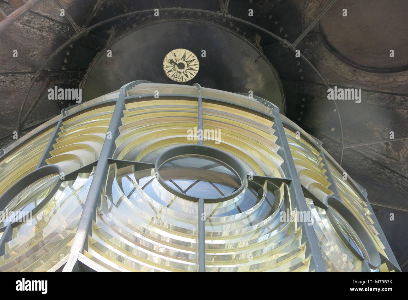 Photo of the Great Lens in the Old Lighthouse at Dungeness, which was visible for shipping in