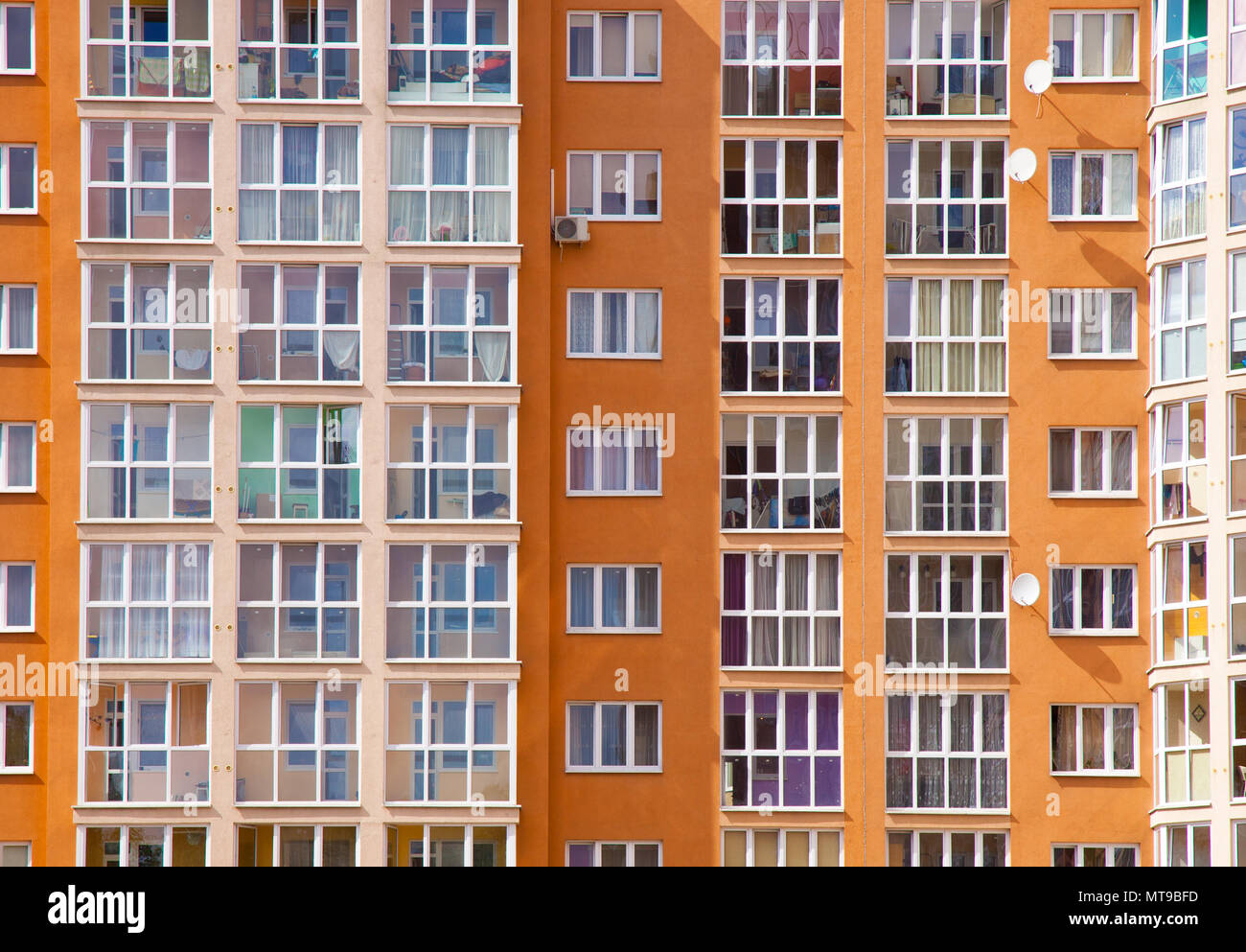 Front view of the Apartment building Stock Photo - Alamy