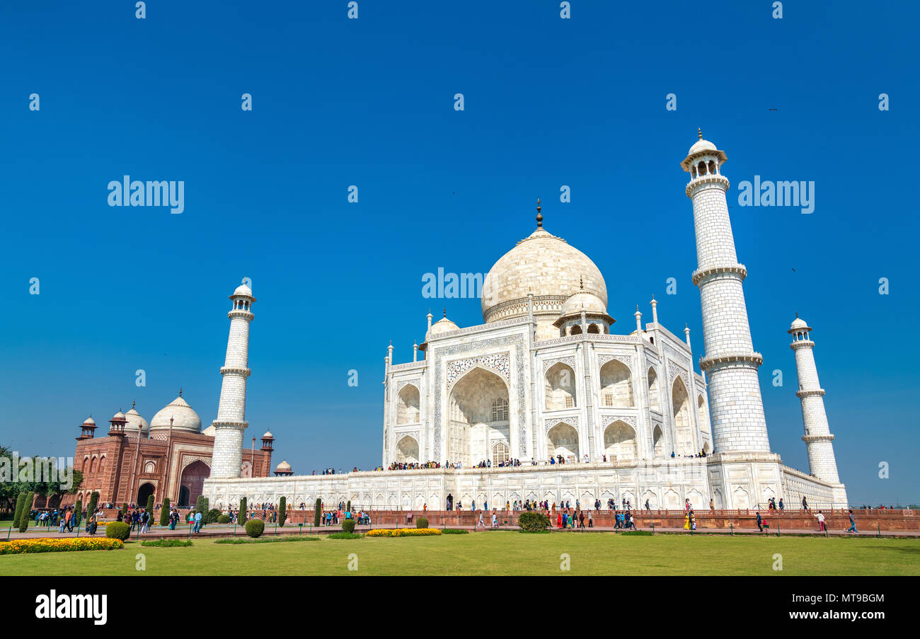 The Taj Mahal, the most famous monument of India. Agra Uttar Pradesh