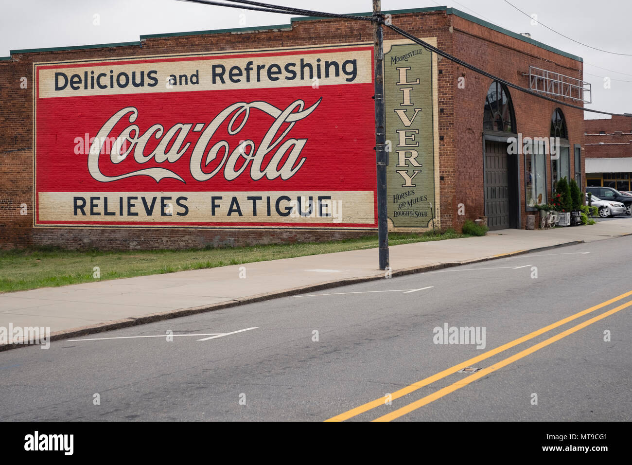 Coca Cola Mural the old Livery Building Stock Photo