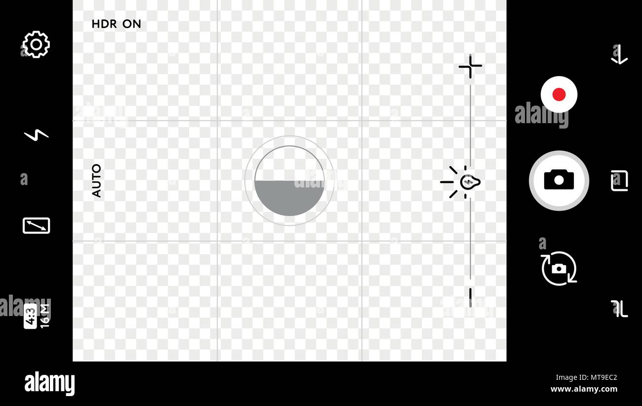 Modern camera focusing screen with settings Stock Vector Image & Art