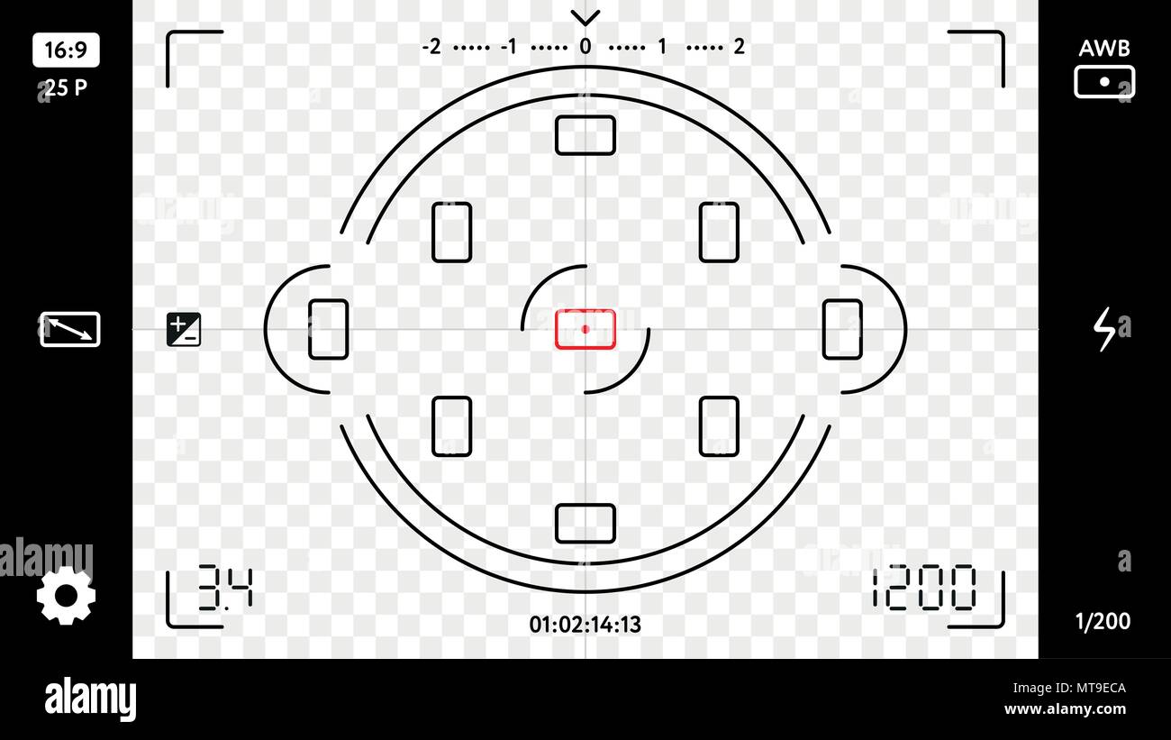 Blank photo or video camera viewfinder grid Stock Vector Image & Art