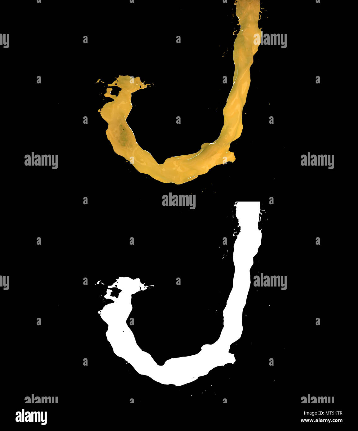 3D illustration of a orange juice flow with alpha Stock Photo Alamy