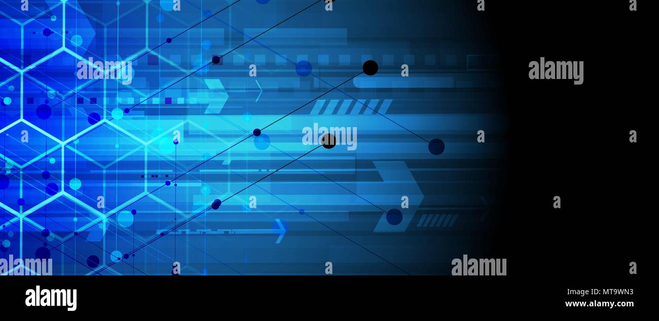 Digital technology world. Business virtual concept Stock Vector