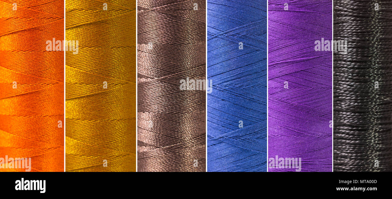 abstract background of a multi-colored silk thread texture Stock Photo ...