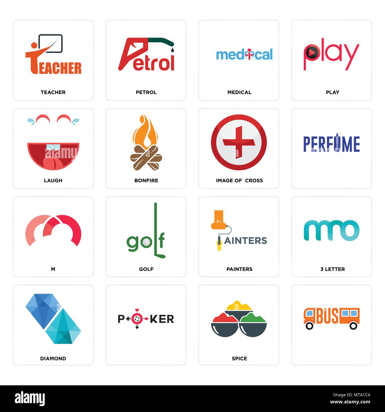 Set Of 16 simple editable icons such as, spice, diamond, 3 letter, teacher,  laugh, m, image of cross can be used for mobile, web UI Stock Vector Image  & Art - Alamy