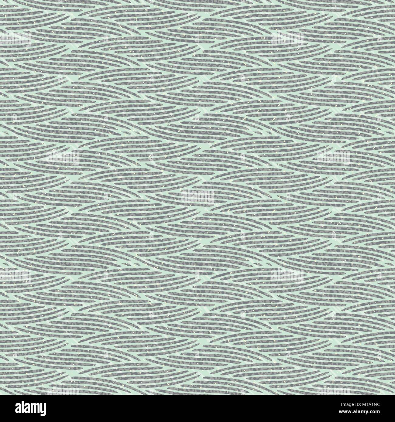 Seamless pattern with abstract horizontal sketch sea waves Stock Vector